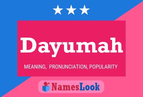 Dayumah Name Poster