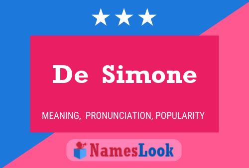 De  Simone Name Poster