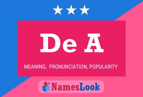 De A Name Poster