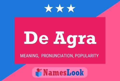 De Agra Name Poster