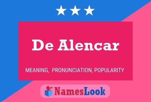 De Alencar Name Poster