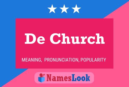 De Church Name Poster