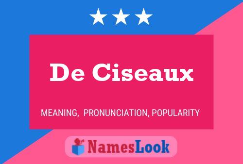 De Ciseaux Name Poster