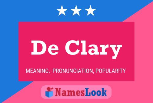 De Clary Name Poster