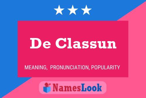 De Classun Name Poster