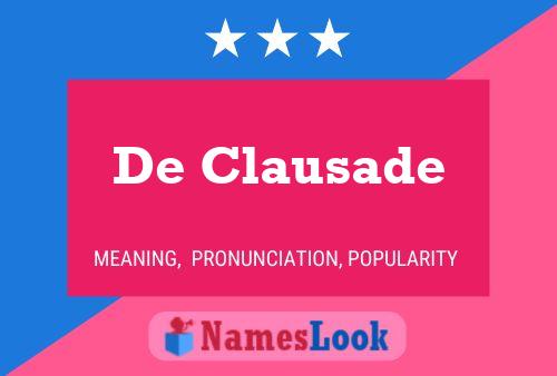 De Clausade Name Poster