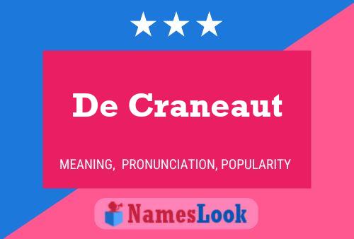 De Craneaut Name Poster