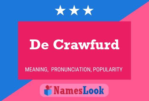 De Crawfurd Name Poster