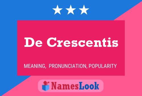 De Crescentis Name Poster