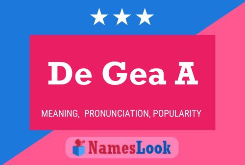 De Gea A Name Poster