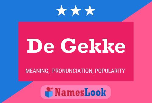 De Gekke Name Poster