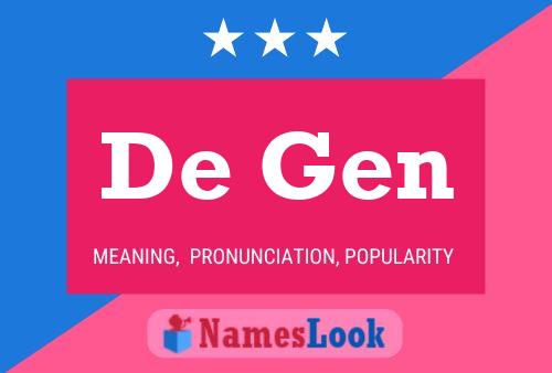 De Gen Name Poster