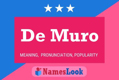 De Muro Name Poster