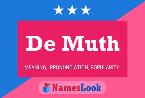 De Muth Name Poster