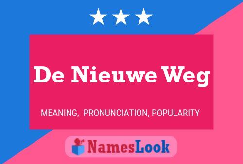 De Nieuwe Weg Name Poster