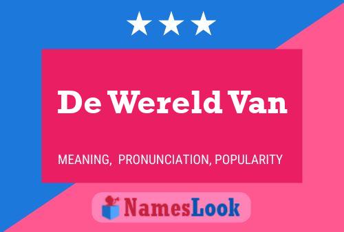 De Wereld Van Name Poster