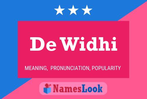 De Widhi Name Poster