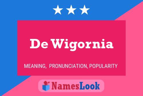 De Wigornia Name Poster