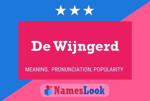 De Wijngerd Name Poster