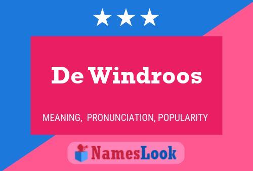 De Windroos Name Poster