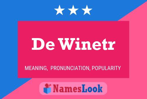 De Winetr Name Poster