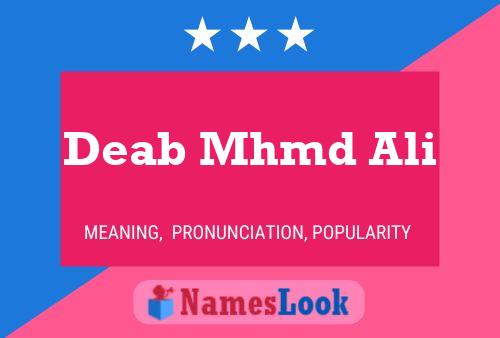 Deab Mhmd Ali Name Poster