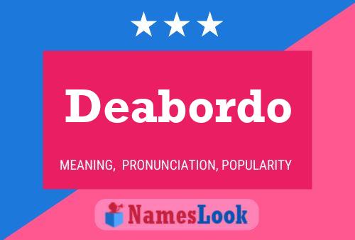 Deabordo Name Poster