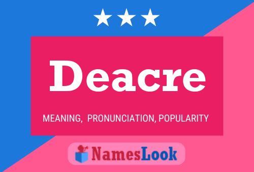 Deacre Name Poster