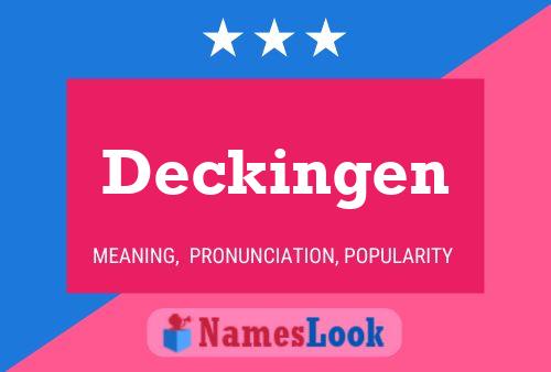 Deckingen Name Poster