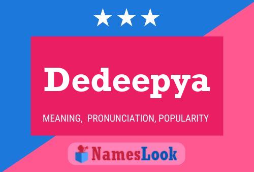 Dedeepya Name Poster