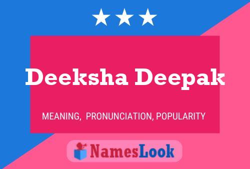 Deeksha Deepak Name Poster