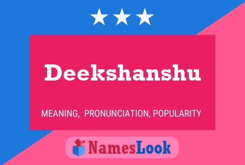 Deekshanshu Name Poster