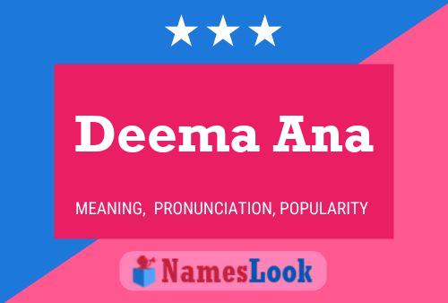 Deema Ana Name Poster