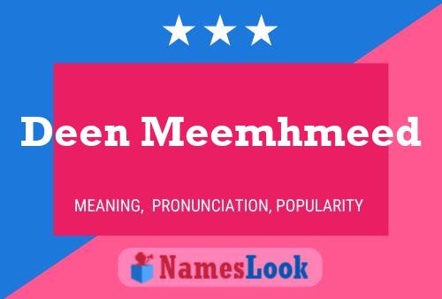 Deen Meemhmeed Name Poster