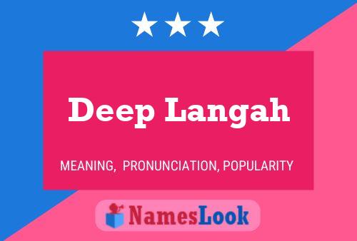 Deep Langah Name Poster