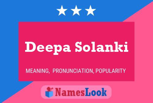 Deepa Solanki Name Poster