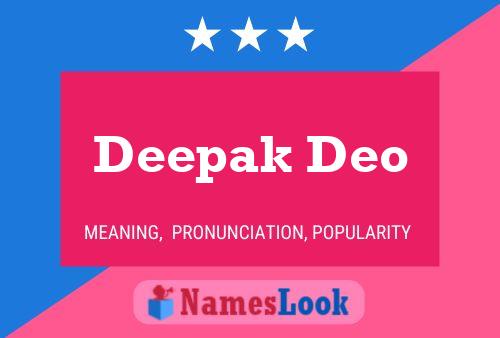 Deepak Deo Name Poster