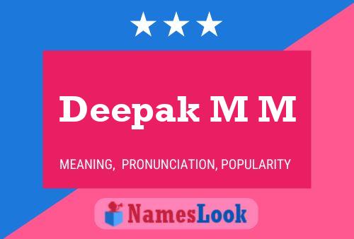 Deepak M M Name Poster