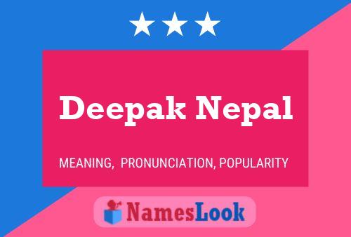 Deepak Nepal Name Poster