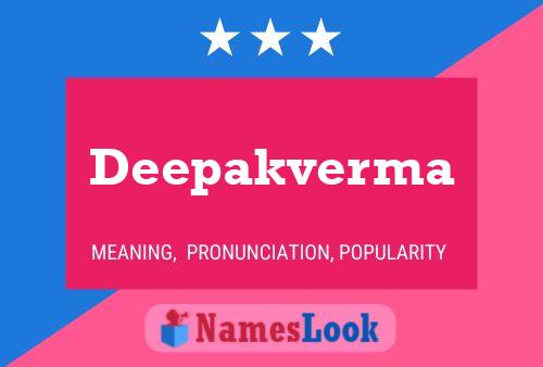 Deepakverma Name Poster