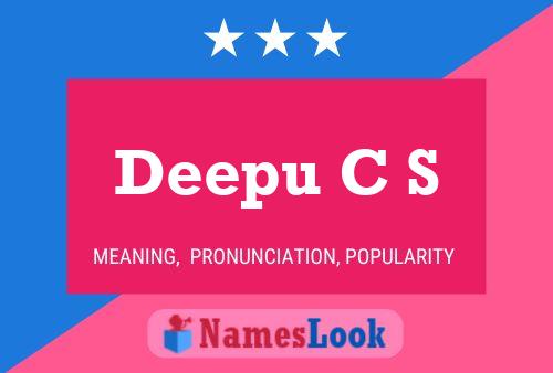 Deepu C S Name Poster