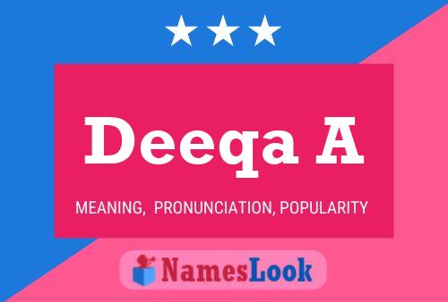 Deeqa A Name Poster