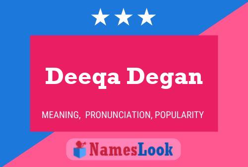 Deeqa Degan Name Poster