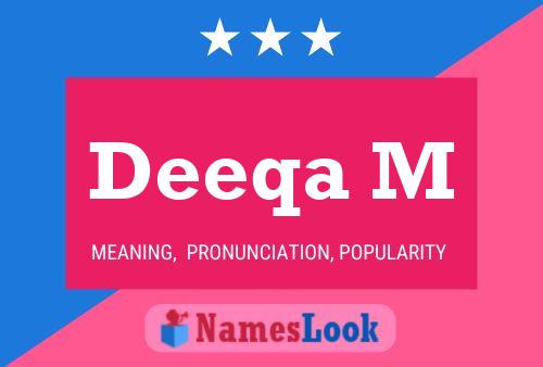 Deeqa M Name Poster