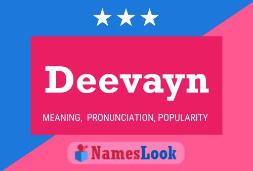 Deevayn Name Poster