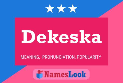 Dekeska Name Poster