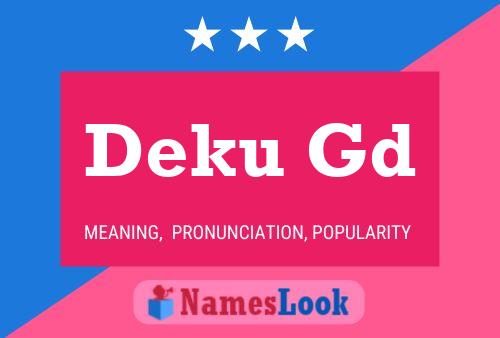 Deku Gd Name Poster