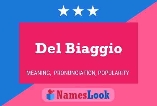 Del Biaggio Name Poster