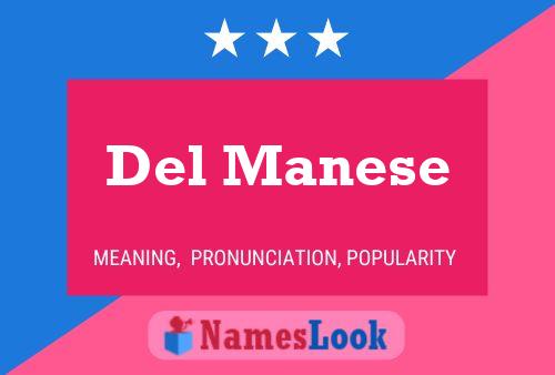 Del Manese Name Poster