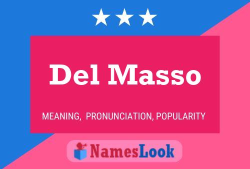 Del Masso Name Poster